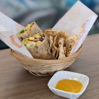 Vegan Burrito Set at Loving Nature Fortunate Coffee Cafe in Central Singapore