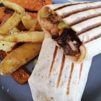 Burrito d'Heüra at Sama Sama Veggie in Salou