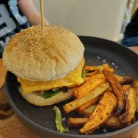 Spicy burger at Sama Sama Veggie in Salou