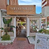 Outside at Sama Sama Veggie in Salou