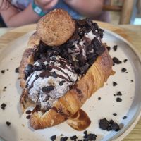 Chocolate croissant at Sama Sama Veggie in Salou