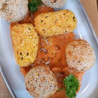 Croquetas at Sama Sama Veggie in Salou