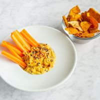 Hummus at Bibra Real Food in Malaga