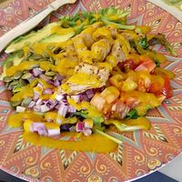 Ensalada vegana at Bibra Real Food in Malaga