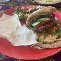 Naan burger  at Little World Kitchen in Utrecht