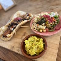 Not-dog with a side and potato salad😍  at Little World Kitchen in Utrecht