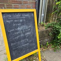 Street sign at Little World Kitchen in Utrecht