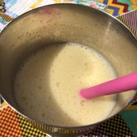 mango lassi  at Little World Kitchen in Utrecht