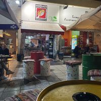 Cool seating  at Handwich in Thessaloniki