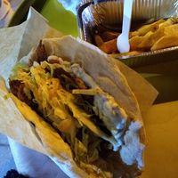 Gyros Handwich with fries at Handwich in Thessaloniki