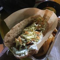 Gyros Sandwich with fries  at Handwich in Thessaloniki