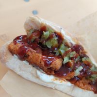 smokey steak (soy fillets, bbq sauce and sour cream) at Handwich in Thessaloniki