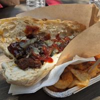 It had more filling than it seems in the photo. Yum at Handwich in Thessaloniki