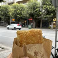 Vegan cheese pie (so good!)  at Handwich in Thessaloniki