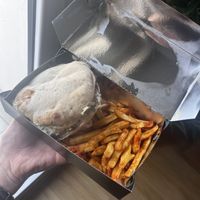 The Bear with friess  at Handwich in Thessaloniki