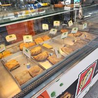 These are the pies, they have many made to order sandwiches too at Handwich in Thessaloniki