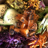 Brown rice and vegan salmon   at Copper Branch - Rue de Rennes in Paris