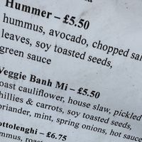 the only two veg options  at Piece - Miller St in Glasgow