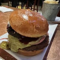 The “Happy Cow” black bean burger  at Whiskey Gulch in Port Orchard