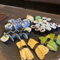 Vegan sushi sharing platter  at Ta Ta Mi in Nitra