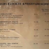 Current menu. at Ufenau in Schaffhausen