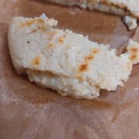 Soy-chicharrón pupusa at La Casita Pupuseria in Washington