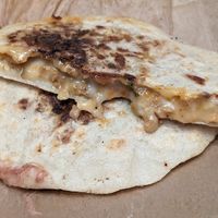 Soy Chorizo pupusa at La Casita Pupuseria in Washington
