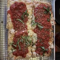 Vegan cheese pizza  at White Rabbit Gastropub in Frederick