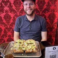Beyond Smashburger pizza  at White Rabbit Gastropub in Frederick