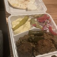 Vegan plate take 2, pro tip take it to the tap room a few doors down to eat while enjoying a flight #Veganuary at Saj House in Bedford