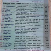 Vegan menu continued at Asuka Sushi in Sparks