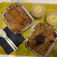 Oreo & Lotus Biscoff Crumbles with custard pots (100ml) at Crumble Mania  - New Cross in South East London