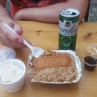 My crumble (ignore the gin!!!) at Crumble Mania  - New Cross in South East London