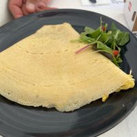 Savory crepe with cheese and vegetables.    at Chocolat Cafe Creperie in Naxos