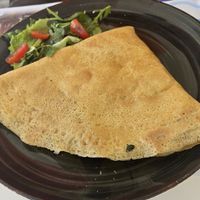 Savory crepe, lots of flavor! at Chocolat Cafe Creperie in Naxos
