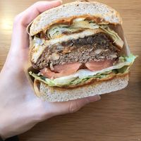 half of the Special Burger - size #Veganuary at Vegan Table in October 10월의 비건테이블 in Gyeonggi-do