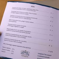 Menu  at Amasia in Pietrasanta