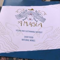 Menu   at Amasia in Pietrasanta