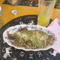 Testaroli and pesto   at Amasia in Pietrasanta