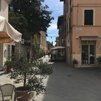 Road where restaurant is located  at Amasia in Pietrasanta