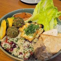 Falafel and Halloumi Bowl at 14 South Lane in Hong Kong Island