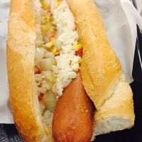 Melbourne dog at Lord of the Fries in Malvern East