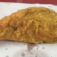 Sweet potato fritter  at Delisnacks 德利食 - Chinatown Complex in Central Singapore