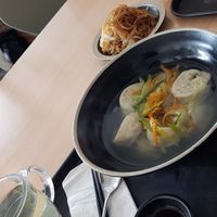 Vegan manduguk & japchae at Mandu in Stuttgart