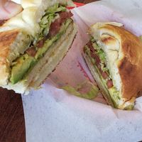 "Chicken" Avocado Pesto with soy cheese at Milky Way in Pittsburgh