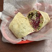 Falafel wrap with schug sauce   at Milky Way in Pittsburgh