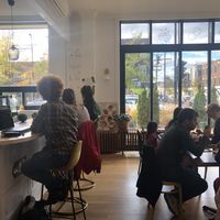 Inside at Café des Habitudes in Montreal