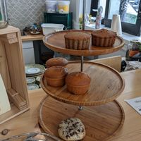 Pâtisseries d'une entreprise du quartier (Madeleine) at Café des Habitudes in Montreal