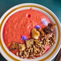 Gaspacho at Café des Habitudes in Montreal