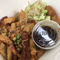 Vermicelli bowl with vegan pork belly at Banh Mi Up in Portland